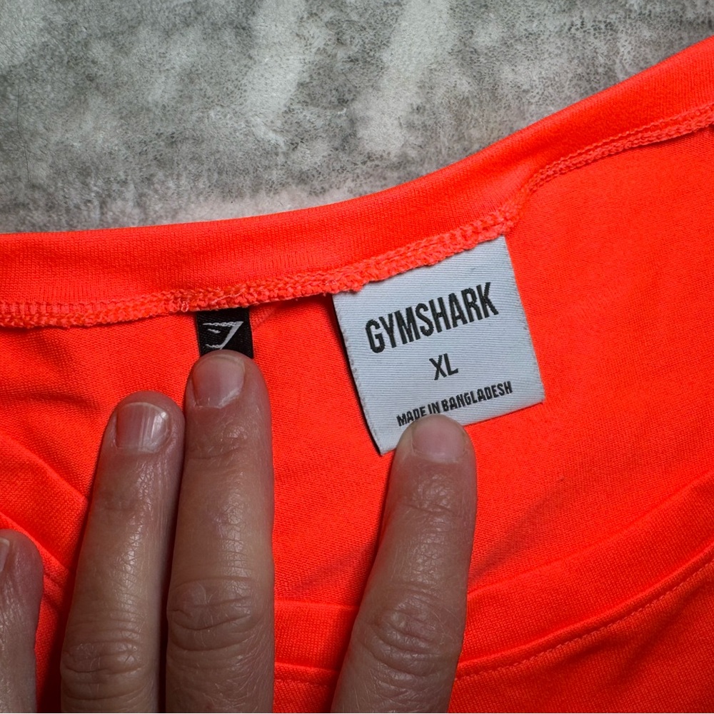 Gymshark Neon Orange/Pink Crop Tank - Picture 2 of 3